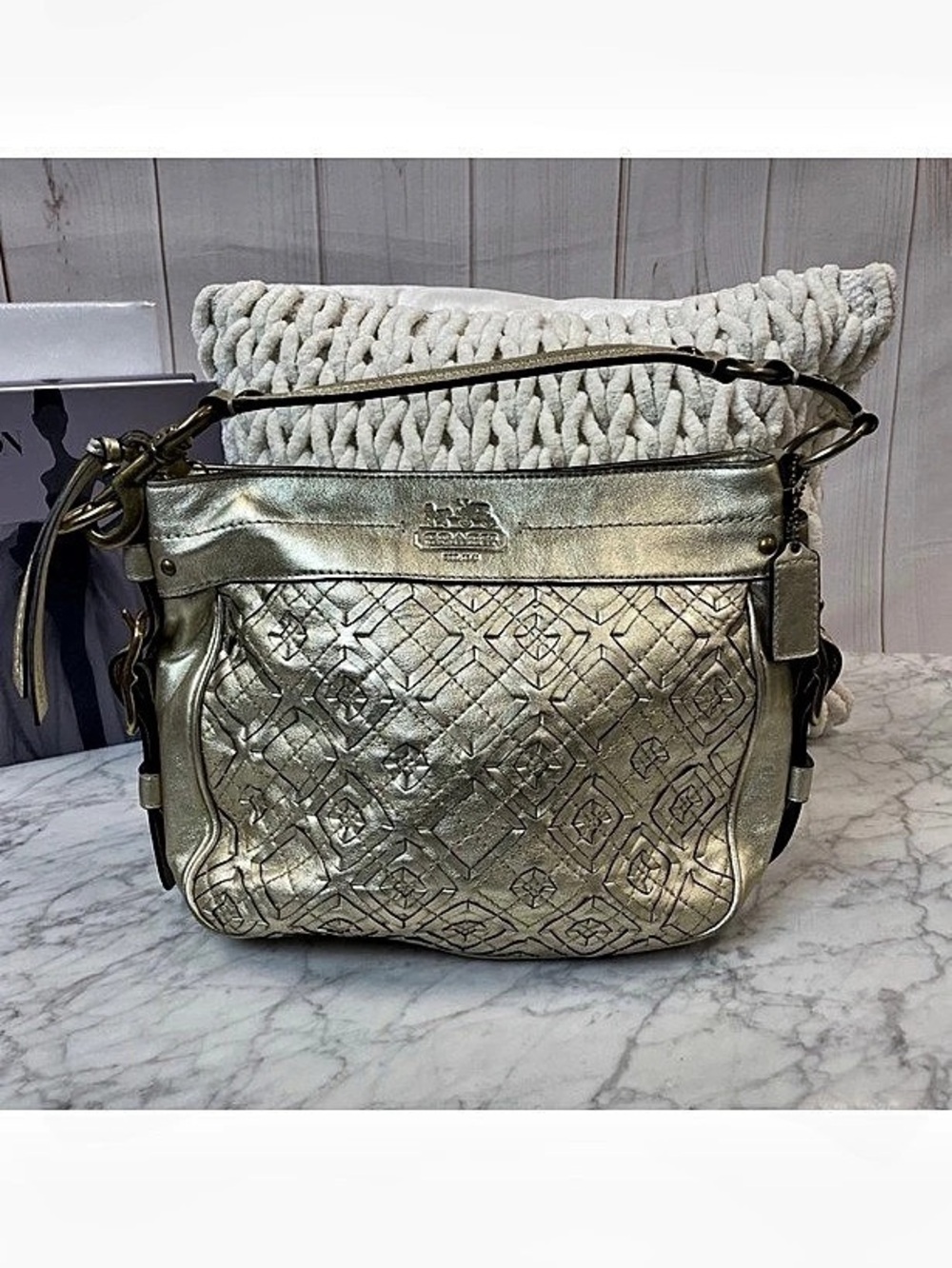 Coach Metallic Geometric Shoulder Bag